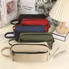 Estuche de gran capacidad transfronterizo al por mayor color sólido papelería estudiantil almacenamiento estuche para lápices estudiante simple bolsa de papelería de tela Oxford