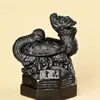 Adornos de tortuga y serpiente de obsidiana natural y basalto, dragón verde, tigre blanco y pájaro rojo, decoraciones auspiciosas de bestias míticas de cristal para el hogar y la sala de estar