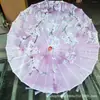 Guarda-chuva com Franja Estilo Antigo, Guarda-chuva de Papel Oleado, Decoração para Foto Hanfu em Ponto Turístico, Guarda-chuva de Fantasia Retrô, Adereço para Performance de Dança, Tecido de Seda
