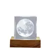 Cubo de bola de cristal luminoso creativo artesanía de tallado interior decoración de escritorio de oficina decoraciones para regalos de cumpleaños de niños