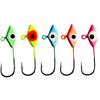 Anzol de Pesca Cabeça Chumbada Olho Grande em Forma de Peixe de 5 Cores Transfronteiriço 1,24g Micro Colorido Anzol de Pesca no Gelo Isca Artificial Isca de Peixe Macio