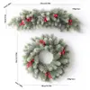 Conjunto de guirlanda e chifre de Natal, Vinha de Natal, Mistura de PE+PVC, Guirlanda Norfolk, Decorações de Natal, Transfronteiriço