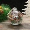 Novo Pet Transparente Floco de Neve Interior Bola de Natal Pingente Decoração Árvore de Natal Fabricante Atacado Pequeno Presente de Natal