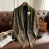 Nuevo Pañuelo de Seda para Primavera y Verano, Estilo Delgado, Bufanda Cuadrada Grande de 130 cm, Pañuelo Decorativo Estampado de Alta Gama, Chal Versátil