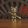 Nuevos Adornos Retro de Latón de Nezha Figuras de Dibujos Animados Periféricos de Nezha 2 Modelo de Ao Bing Decoración de Escritorio Adornos de Cobre