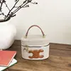 Bolso Cubo de Lino Versátil Personalizado para Mujer, Bolso de Hombro de Lujo Ligero Estilo Nuevo, Bolso Cruzado Cilíndrico de Nicho