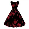 Fotos reais do popular vestido de saia rodada S50 estilo Hepburn retrô do eBay e AliExpress, acompanha cinto