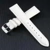 Correa de Línea de Coche Lisa de Liberación Rápida con Oreja de Interruptor Hebilla de Pin para Hombres y Mujeres Accesorios de Reloj Impermeables Correa de Cuero Explosiones