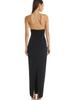 Vestido estilo corte francês de alta qualidade com alça de pérola no ombro vestido de bandagem design de flor tridimensional Vestido de festa e noite para mulheres