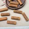 Madeira de Pessegueiro Antiga Quatro Vias Riqueza, Paz e Alegria Conjunto de Duas Peças DIY Acessórios para Joias de Contas Budistas Pulseira Pingente Artigo