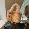 Bolsa de Mão Peluda de Alta Qualidade Transfronteiriça Feminina Nova Tendência Outono/Inverno 2026 Fofa de Pelúcia Versátil de Ombro Único Transversal