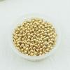 Cuentas Chapadas en Oro Real de 18k Cuentas Sueltas Color Cobre Puro Brillo que Conserva el Color Cuentas Redondas Cuentas Espaciadoras Cuentas de Transferencia para Manualidades Hechas a Mano