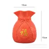 Artículos de Año Nuevo jarrón panzón bolsa de la suerte dorada decoración jarrón de plástico espiga de trigo flor seca bolsa de dinero arreglo floral manualidades