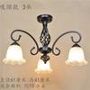 Estilo europeu ferro forjado sala de estar sala de jantar quarto 3 5 6 8 10 lâmpadas atmosfera simples pastoral americano lustre