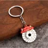 Chaveiro Criativo de Metal com Disco de Freio e Pinça de Roda Pingente de Corrente para Pendurar na Cintura Modificação de Carro