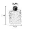 En Stock Cubo de Agua Cuadrado Vidrio Repujado Botella Vacía de Aromaterapia Difusor de Fragancia de Aceite Esencial Hotel Hogar Alta Estética