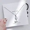 Diseño de moda sentido acero de titanio collar mujeres no se desvanece red popular cadena de clavícula temperamento lujo ligero nicho collar joyería al por mayor