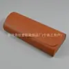 Estojos de Óculos Grandes Estilo Cartão no Atacado, Caixa Simples de Couro em Formato de Pêssego para Armazenamento de Óculos de Sol com Logo, Estojo de Óculos Durável e Feito à Mão