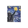 Nuevo Gato de Van Gogh bajo el Cielo Estrellado Pintura al Óleo Arte de Girasol Pin Decorativo Creativo Insignia Versátil Personalizada