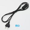 Cable de interruptor dimmer de estándar nacional para lámparas LED con enchufes planos de dos clavijas europeos y americanos y enchufes redondos de tres clavijas con cable de enchufe interruptor