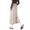 Falda de lana para maternidad, falda midi de otoño, falda recta de línea A, falda de longitud media para otoño e invierno para mujeres petite, falda ajustada