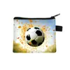 2025 Nueva Cartera de Monedas de Fútbol Estampado de Dibujos Animados Tarjetero Infantil Bolso de Almacenamiento Portátil de Moda para Hombres Bolsa Transfronteriza Caliente