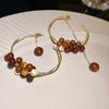 Pendientes Metálicos Plateados en Forma de C Diseño de Industria Pesada Europea y Americana Pendientes de Moda Versátiles Pendientes de Gama Alta Venta al por Mayor para Mujeres