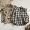 Camisas Ligeras de Verano para Niños 2026 Nuevo Estilo Estilo Bosque Camisas para Niñas Bebés Tops sin Mangas Modernos
