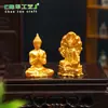 Transfronterizo Nuevo Producto Sudeste Asiático Estatua de Buda Dorado Escultura Figura Decoración para Micro Paisaje DIY Accesorios Adorno Miniatura
