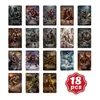 Modelo Nuevo Transfronterizo 18 Tarjetas/Paquete Guerrero Animal Fantasía Citas Motivacionales Arte de Pared Decoración de Regalo Tarjetas de Arte Inspiradoras
