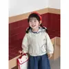 Abrigo de Primavera y Otoño para Niñas Nueva Moda Chaqueta de Cuadros Estilosa Coreana para Niños Top Casual de Retazos con Encaje para Niñas
