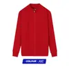 Suéter Novo com Forro de Lã e Gola Alta Outono e Inverno Masculino Cor Sólida Cardigan Roupa de Trabalho em Equipe Jaqueta Top Logo Fixo Estampa