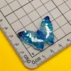 Pingente patch borboleta com furo reto colorido degradê gelo através de orifícios grampo de cabelo corda de cabelo DIY cola de creme acessórios acrílicos