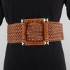 Cinto Largo de Tricô Moda Feminino Saia Suéter Casaco Vedação de Cintura Decorativa Vintage Cinto Trançado Marrom Preto Vedação de Cintura