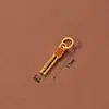 Accesorios Antiguos Vietnamitas de Oro de Arena Alta Retención de Color Cuentas Espaciadoras Colgante de Zirconio Incrustado de Durazno Cadena de Extensión para Pulsera y Collar Joyería DIY