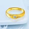 Anillo de oro bañado en oro de Laos anillo de pareja bañado en oro acompañado de un anillo de boda para hombres y mujeres de por vida al por mayor