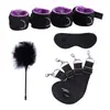 Brinquedos sexuais conjunto de bondage de cama de pelúcia SM algemas de contenção eróticas para adultos e algemas de tornozelo brinquedos alternativos