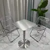 Mesa de negociação para influenciadores loja de milk tea cabine de café mesa redonda sólida mesa de jantar fina de aço inoxidável criativa Xicha