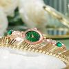 Reloj de Mujer Ovalado Retro con Diamantes Incrustados de Alto Valor, Sencillo, de Moda, con Temperamento, Lujo Ligero, Marca Shangmei de Liu