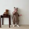 Mono de otoño e invierno para niños bebé mameluco cálido para bebé niños y niñas bebé oso lindo ropa de abrazo forrada de polar mono para exterior