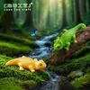 Novo produto transfronteiriço: Figurinha realista de lagarto hexagonal, acessórios DIY, ornamentos para paisagem em miniatura, modelo realista de réptil