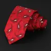 Corbata Nueva para Hombre, Corbata Roja de Alta Gama para Boda, Bordado con Estampado Jacquard, Corbata Personalizada por el Fabricante