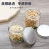 Botella de vidrio casera redonda recta transfronteriza pura de 1000 ml con tapa de aluminio, frasco sellado para almacenar granos y hierbas, recipiente de vidrio