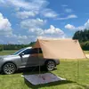 Toldo Lateral para SUV de Conducción Autónoma, Toldoldo Lateral para Acampada al Aire Libre, Tienda de Cola para Coche, Toldo Plateado con Recubrimiento para Protección contra Lluvia y Sol