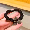 Corea Dongdaemun Lazo Cristal Completo Diamante Goma para el Cabello Anillo para el Cabello Moda Retro Scrunchie Francés Cuerda para el Cabello Banda de Goma
