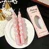 Velas rosqueadas coloridas galvanizadas, atacado, para uso doméstico, criativas, sem fumaça, para jantares à luz de velas, velas douradas espirais de haste longa, para vendas transfronteiriças