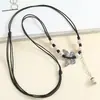 Yasa Nuevo Collar de Cerámica de Color Estilo Chino para Mujer, Cadena Fresca y Sencilla para Clavícula con Colgante de Mariposa, Estilo Ins de Nicho