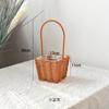 Arranjo de flores trançado cesta de flores cesta de palha de bambu lua portátil cesta artesanal decoração de ovo de bebê cesta de flores para casa