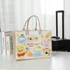 Bolsa de fieltro para almacenamiento, gran capacidad, bonita bolsa de lona, moderna maleta con ruedas para colgar, con logotipo imprimible, bolsa de viaje de fieltro.