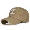 Protección Solar Gorra de Sol con Visera Curva Venta al por Mayor Gorra de Béisbol Moda Exterior Palmera Lavable Retro Europeo y Americano Versátil